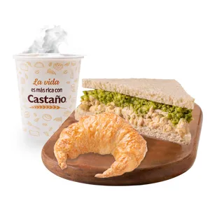 Medialuna +Sándwich Miga + Café/Té Grande