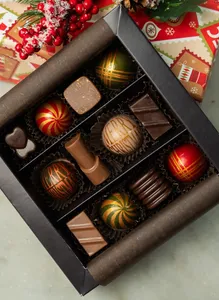 Caja de bombones navideños