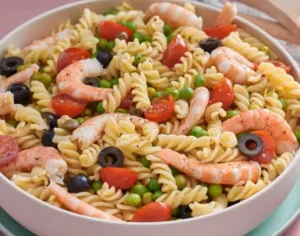 Ensalada de Pasta Tornillos Camarones