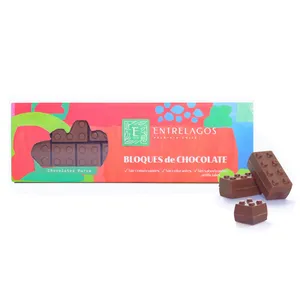 784 - Bloques de chocolate leche para armar 120 gr.