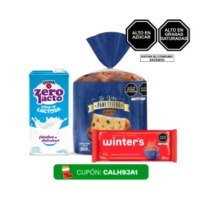 Pack (Tableta de Chocolate Tradicional Winters 80gr + Leche UHT Gloria Sin Lactosa 946 ML + Paneton Tradicional La Vita Panettiere X 800 Gr)