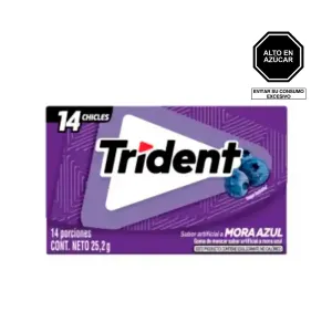 Chicle Trident 14S Evup Mora Azul X 25.2 Gr