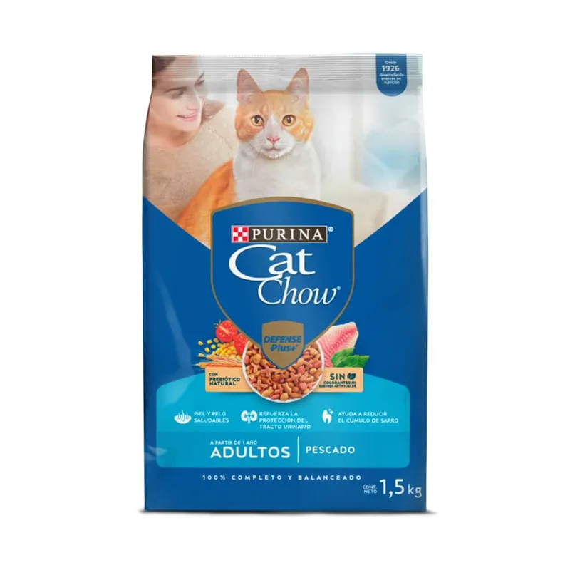 CONCENTRADO CAT CHOW ADULTOS A PARTIR DE 1 AÑO PESCADO X 1.5 KG CONCENTRADO CAT CHOW ADULTOS A PARTIR DE 1 AÑO PESCADO X 1.5 KG