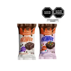Pack (1 Brownie Chocolate La Vita Panettiere x 25 g + 1 Brownie Con Grageas La Vita Panettiere x 25 g)