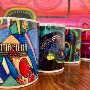 Tazones con diseños exclusivos de las pinturas originales del artista Nelson Jorquera Art