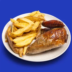 1/4 Pollo + Papas Fritas