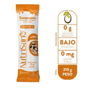 Mezcla frutos secos nutrisano seminario uvas pasas x 210 grs