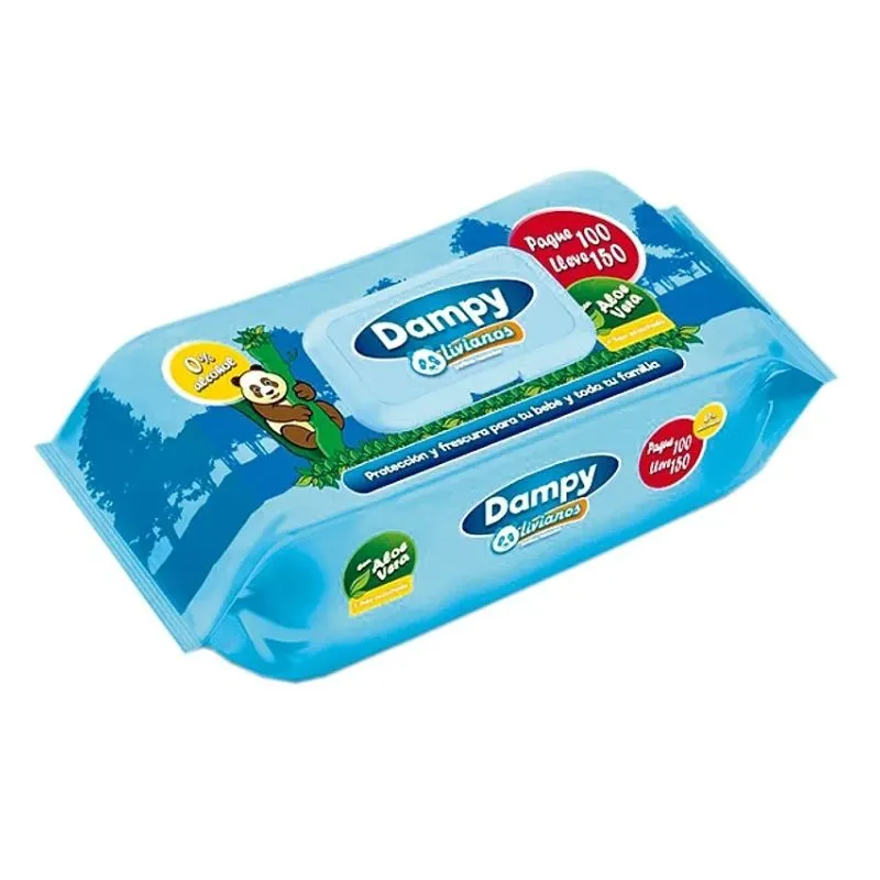 PAÑITOS HUMEDOS DAMPY LIVIANOS ALOE PAGUE 100UNI LLEVE 150UNI PAÑITOS HUMEDOS DAMPY LIVIANOS ALOE PAGUE 100UNI LLEVE 150UNI