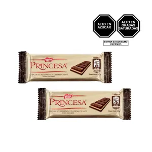 Pack 2 Chocolate Princesa Barra X 28 Gr