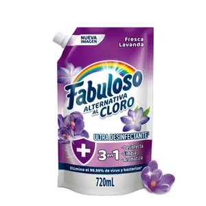 LIMPIADOR FABULOSO ALTERNATIVA AL CLORO LAVANDA 720ML DOYPACK
