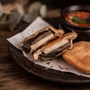 Champiñón con Queso Ahumado