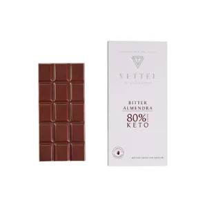 Barra Keto Almendra 80% Cacao 50 Gramos