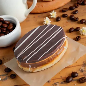 alt="Mendocino galleta rellena de manjar y chocolate — masa dulce artesanal Paradiso"