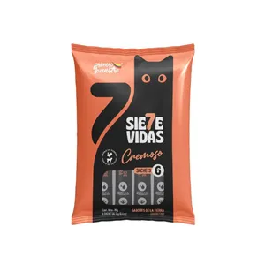 6 SNACK CREMOSO GATOS SIETE VIDAS 13G CORDERO Y PAVO