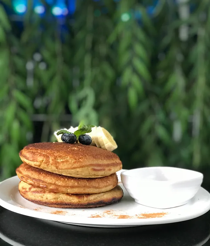 Pancakes de avena y banano Pancakes de avena y banano
