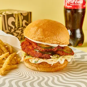 Combo korean Fried chicken sandwich+papa
