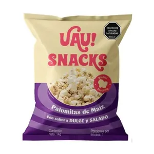 Palomitas maiz uau snacks dulce salado x 14 grs