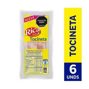 Tocineta rica x 120 grs 6 tajadas