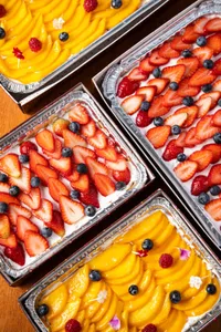 Souffle de frutos rojos molde grande