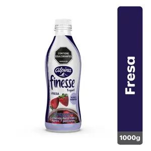 Yogurt finesse alpina fresa x 1000 grs botella