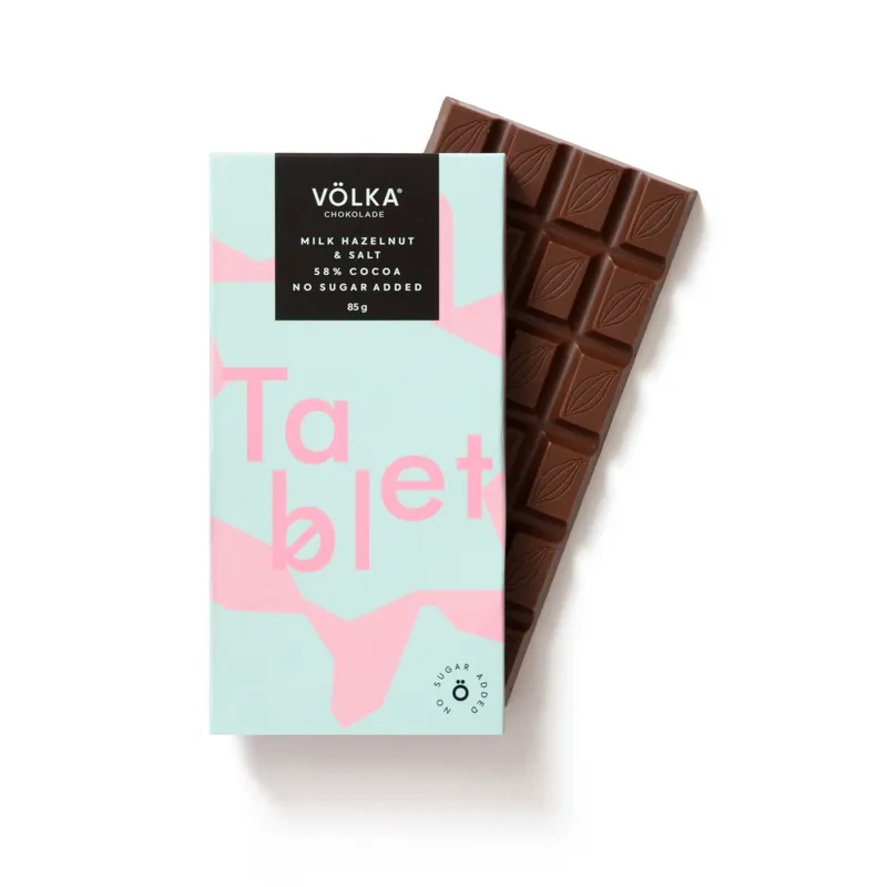 Tablet Milk Hazelnut & Salt No Sugar Added 85g Tablet Milk Hazelnut & Salt No Sugar Added 85g