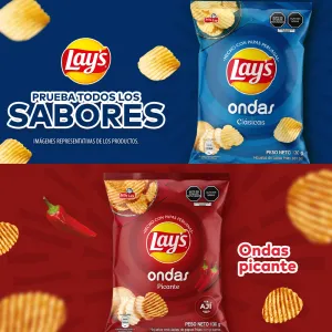Papas Lay's Ondas Sal x 130 g