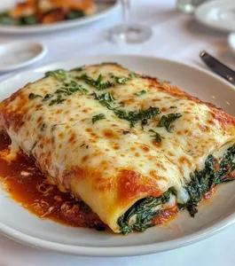 Canelones de Carne Con Espinacas