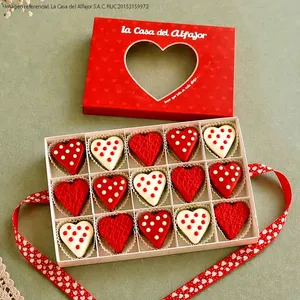 Caja de regalo x 15 mini corazón cobertura tradicional