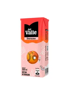 Caja de jugo durazno Andina Del Valle
