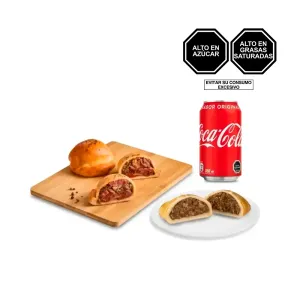 Pack (1 Empanada parrillera + 1 Empanada de Chanchito Oriental + 1 Coca Cola Lata 350 ml)
