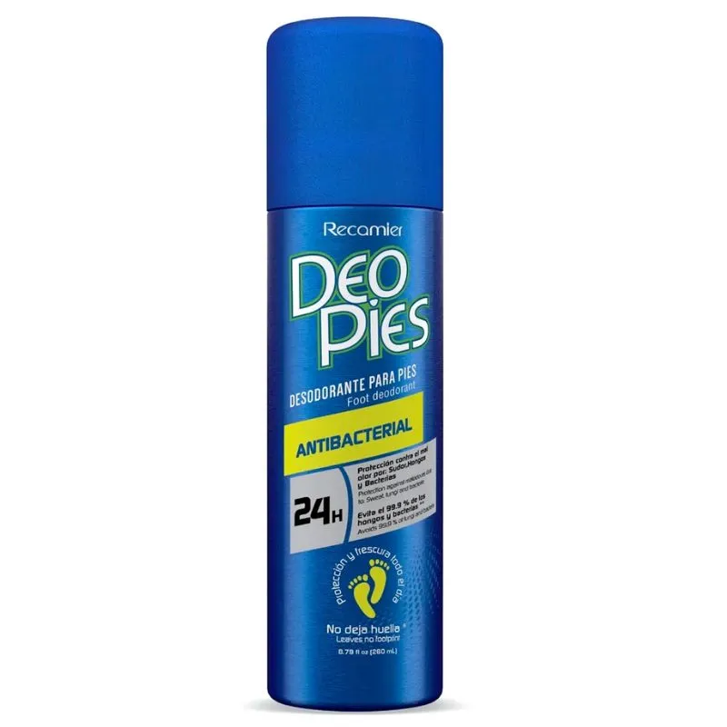 DESODORANTE PIES DEO PIES COLOMBIA 260ML ANTIBACTERIAL AZUL DESODORANTE PIES DEO PIES COLOMBIA 260ML ANTIBACTERIAL AZUL