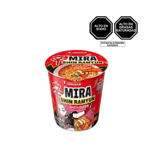 Sopa Instantánea Nongshim Gourmet Spicy (Mira) Vaso x 68 g