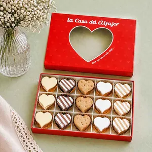 Caja de regalo x 15 mini corazón surtido