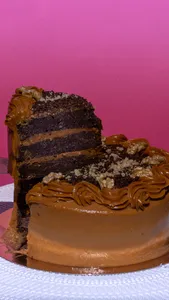 Trozo torta brownie