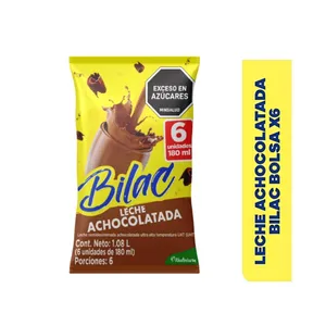 Sixpack leche achocolatada bilac x 180 ml