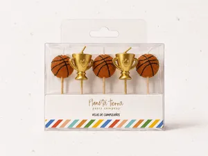 Velas basketball/trofeo 5pz