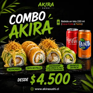 COMBO AKIRA  ROLL MAS BEBIDA 220 ML