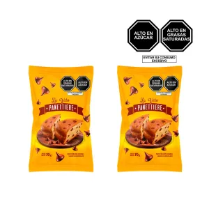 Pack 2 Panetón con chispas de chocolate La Vita Panettiere mini 70gr