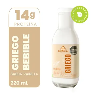 Yogurt griego san martin bebible vainilla x 220 ML