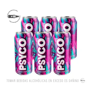 Pack 6 Psyco Berry Crush 473 Ml