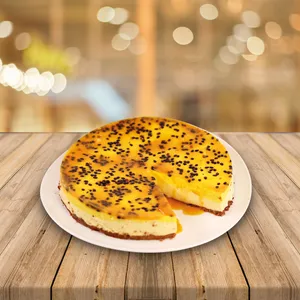 Pay de Queso con Mango y Maracuyá