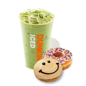 Iced Matcha Latte L + 2 Donuts