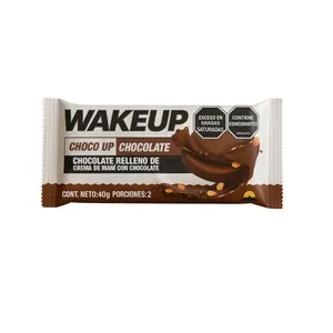 Chocolate relleno wakeup crema de mani x 40 grs