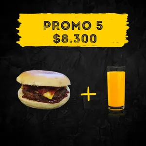 Promo 5: Hamburguesa + Jugo