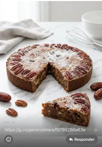 Tarta de dátil y nuez