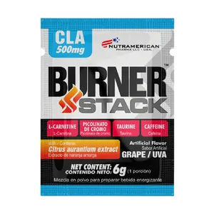 BEBIDA ENERGIZANTE BURNER STACK  6G NUTRAMERICAN UVA