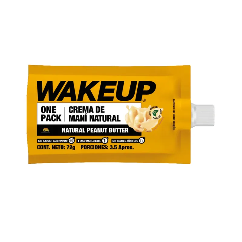 CREMA DE MANÍ WAKEUP NATURAL X 72 GRS