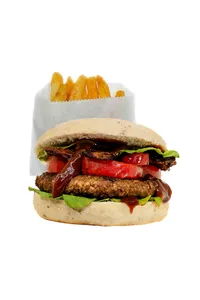 Burger Soya Bacon + Papas