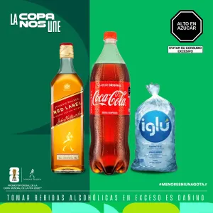 Pack (1 Whisky Johnnie Walker Red Label 750 ml + 1 Gaseosa Coca Cola 1.5 Lt + 1 Hielo Iglu 1.5 Kg)