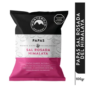 Papas monterojo gourmet sal rosada himalaya x 100 grs